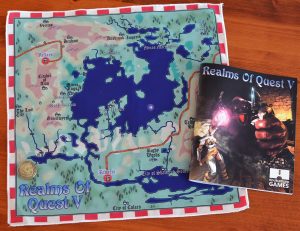Realms of Quest V - Map, coin and manual